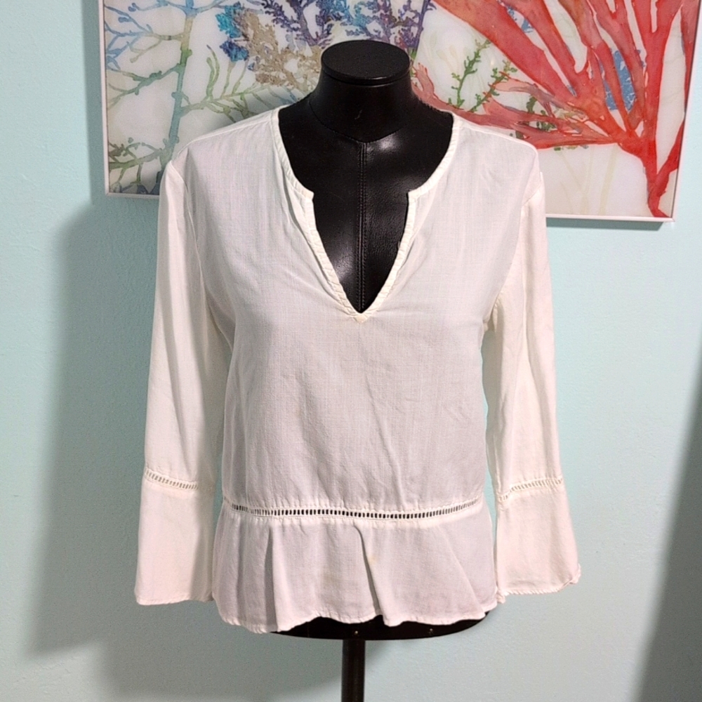 Cloth & Stone peplum top long sleeve